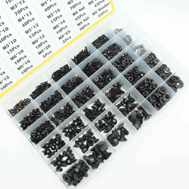 3545/2545 винт с плоской головкой и шестигранной M2 M2.5 M3 M4 M5 M6 M8 класс 10.9 стальная