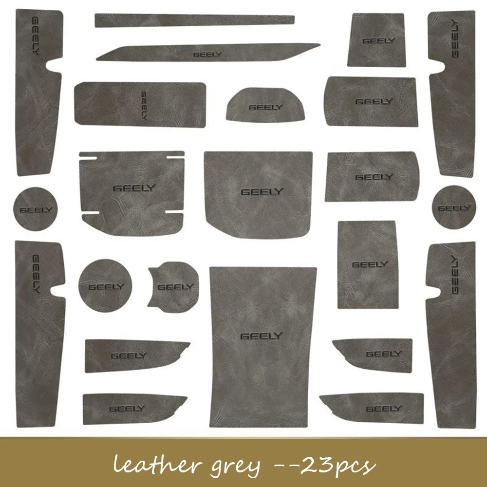 

Кожаные Коврики для интерьера автомобиля для Geely Okavango L HAOYUE L 2023 2024, коврики с водяным пазом для ворот, нескользящий коврик для чашки