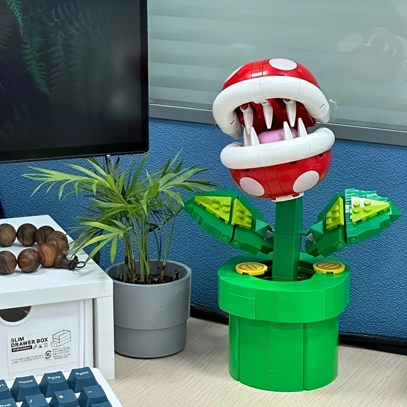 Набор разноцветных строительных блоков из 540 предметов модель пиранаи для