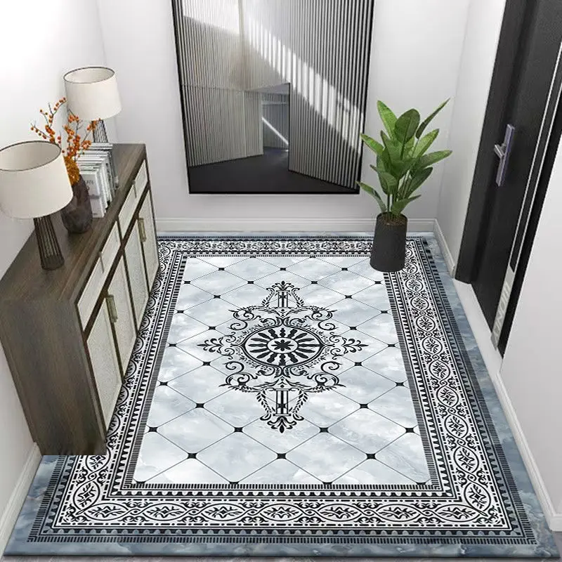

Marble Printed Carpet PVC Water Proof Living Room Large Area Carpets Kitchen Porch Oil-proof Non-slip Rug Bedroom Bedside Rugs