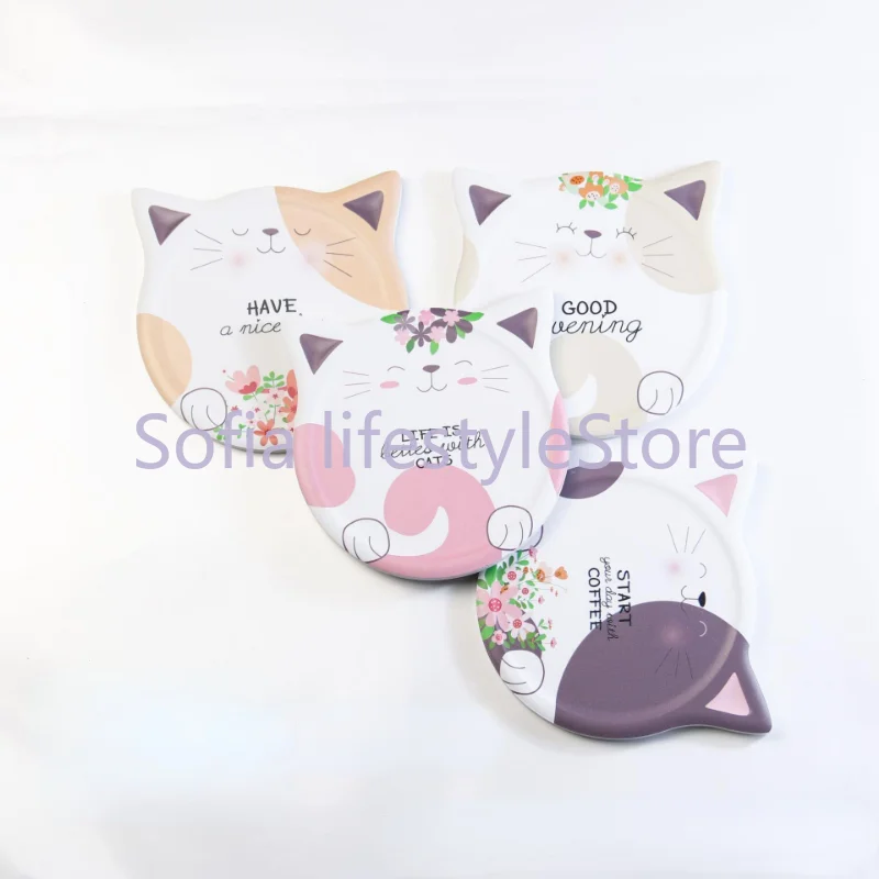 Подставка под чашку в форме кошки коврик подставка для чашки кофе столовые