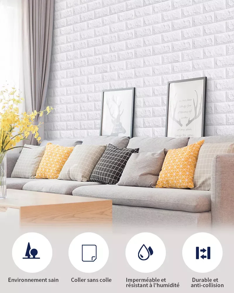 

3D Wall Stickers Drop Shipping Imitation Brick Waterproof Self Adhesive Panels Home Decor Wallpaper For Living Room