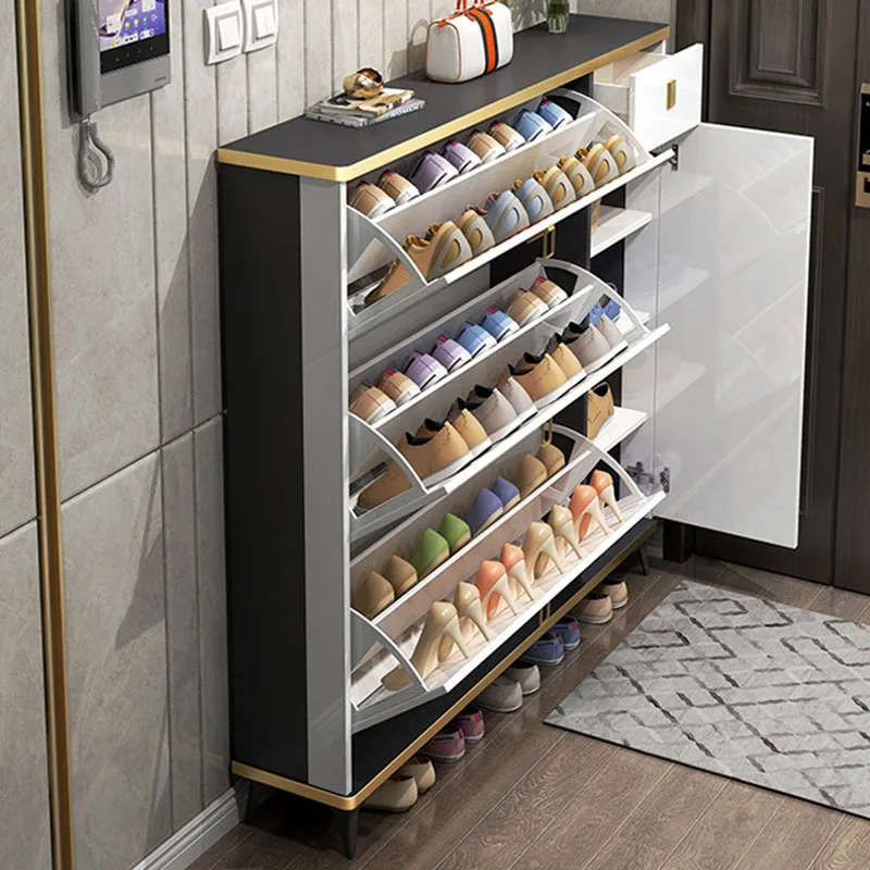 Ультратонкие узкие шкафы для обуви многослойные хранения в колледже полка