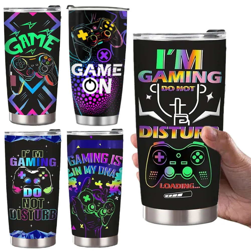 20 унций стакан для геймера из нержавеющей стали с крышкой чашка питья