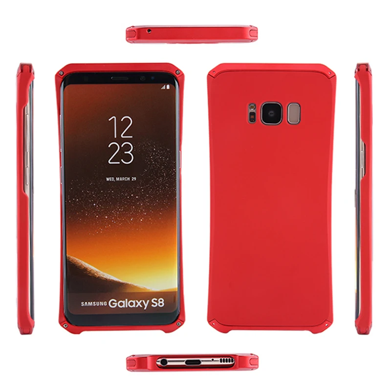 

Anti-fall Metal Frame Plastic Back For Samsung Galaxy S8 S7 Aluminum Alloy S8 Plus Mobile Bumper S8Plus Case Cover