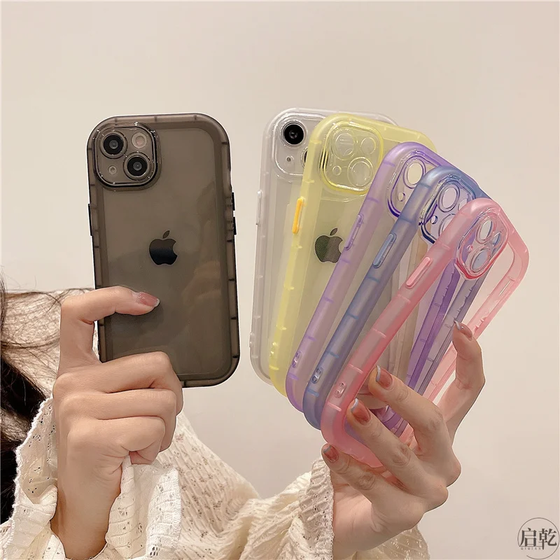 

Simple Clear Shockproof Silicone TPU Phone Case For IPhone 13 12 11 Pro Max Xs X Xr For Men Girl Matte Protection Shell Cover