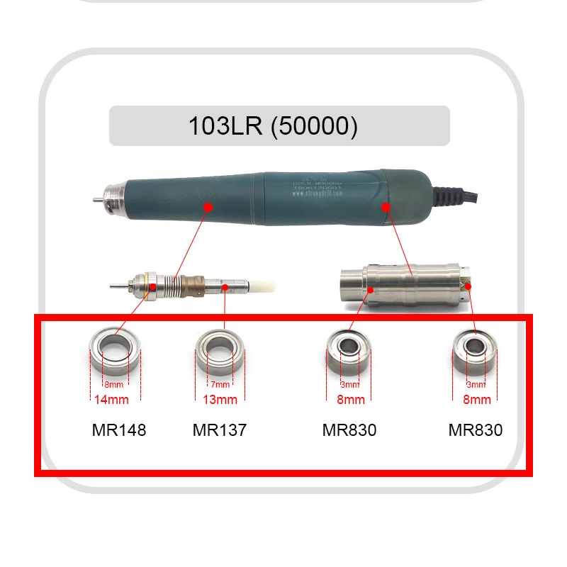 

Подшипники для микромоторов STRONGDRILL Q9 XM YJD YCA50