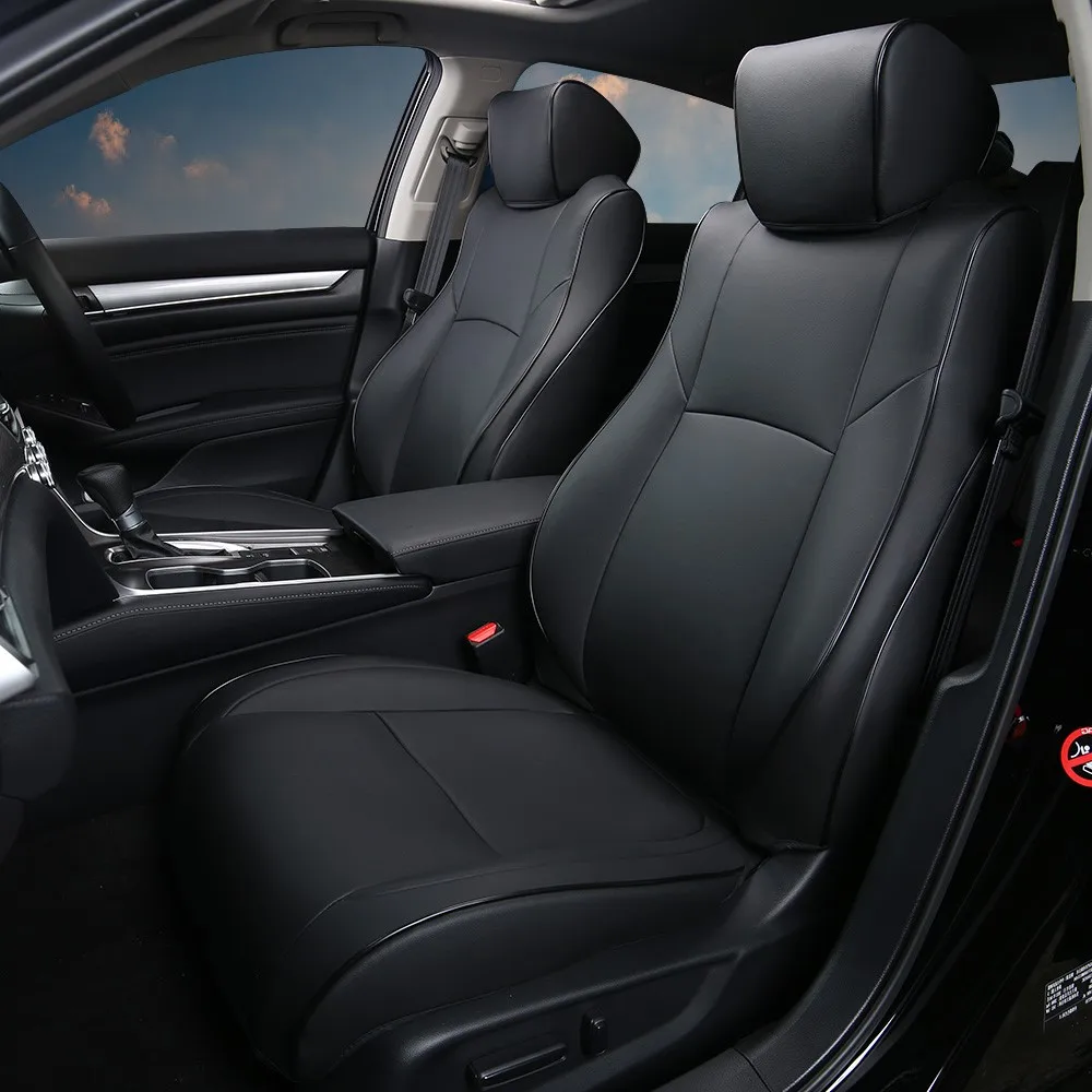 Полный комплект чехлов на автомобильные сиденья из искусственной кожи под заказ для Honda Accord EX LX Sport Hybrid 2018 2019 2020 2021 2022 защитные аксессуары
