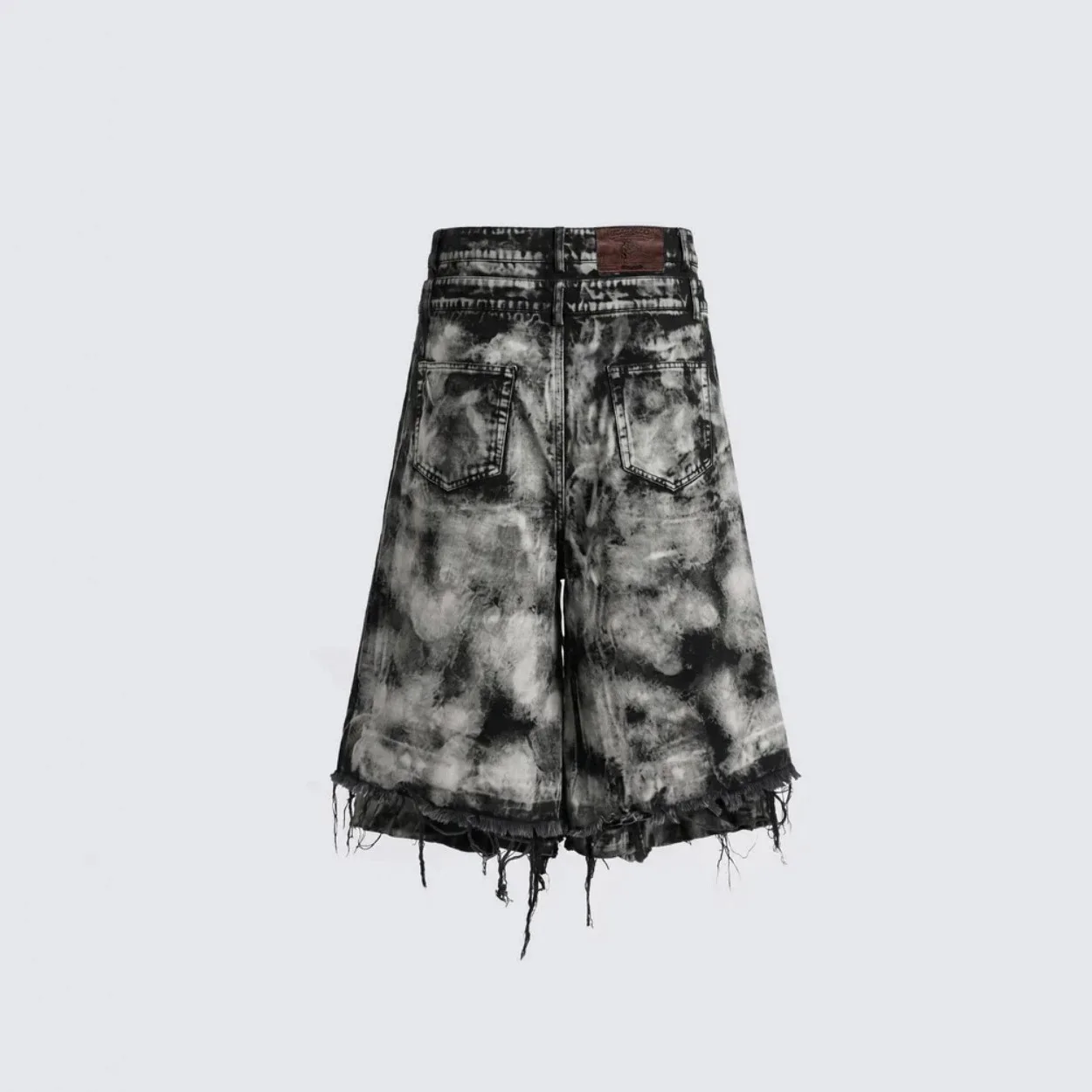 Фото Мужские джинсы High Street с эффектом двухслойности, широкие, средней длины, с необработанными краями, в стиле Wasteland №4