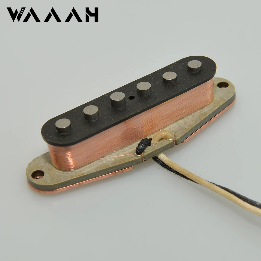 

ST Guita1969 Bridge Pickup Imitate TL 1952 Bridge Pickup Sound with Stagger Pole Gray Base Alnico 5 Magnet for Electric Guitar