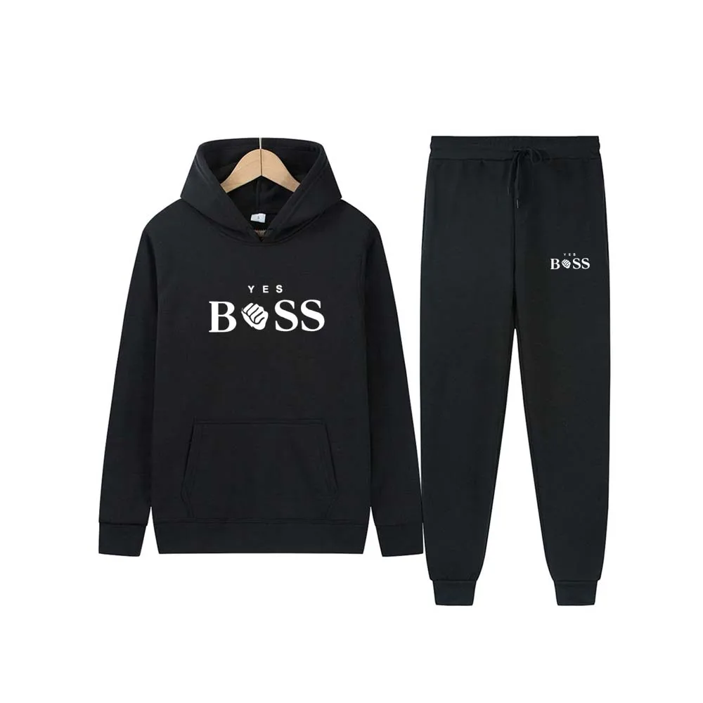 

Classic Design Brand Tracksuits Men's Sets Long Sleeve Pullover+ Jogging Trousers 2 Pieces Suits Fitness Running Sportswer Male