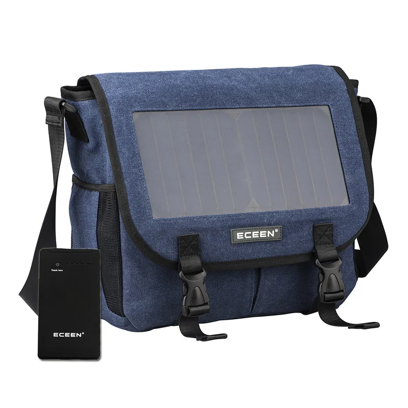 

Solar Charging Shoulder Bag Canvas Crossbody Bag Portable Male Solar Bag