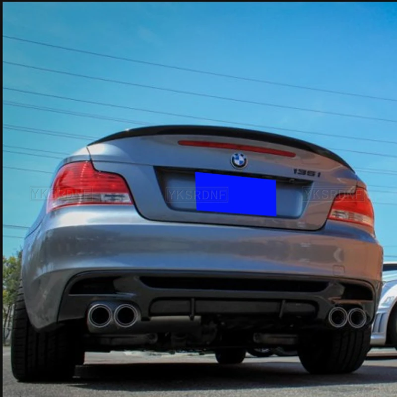 Глянцевый черный и карбоновый задний спойлер из АБС-пластика автомобильное