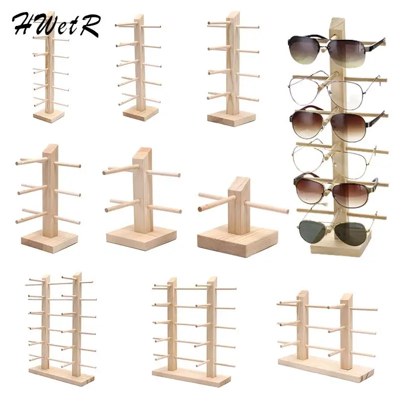 

Деревянная полка для очков, многослойный демонстрационный держатель для очков, 9 видов
