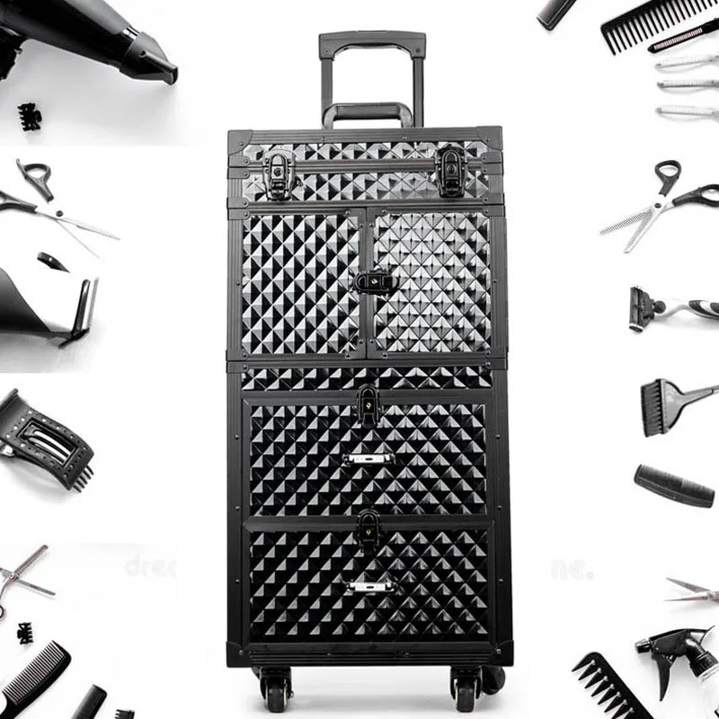 

Professional Hairdressing Trolley Luggage Toolbox Salon Hairdresser Hairdresser Beauty Makeup Large Luxury Drawer Cosmetic