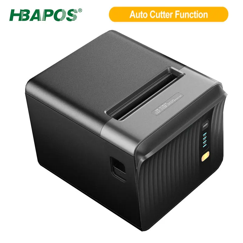 

HBAPOS 80mm Thermal Receipt Printer Ticket Bill POS Printer USB Ethernet Support Cash Drawer ESC/POS for Kitchen Restaurant