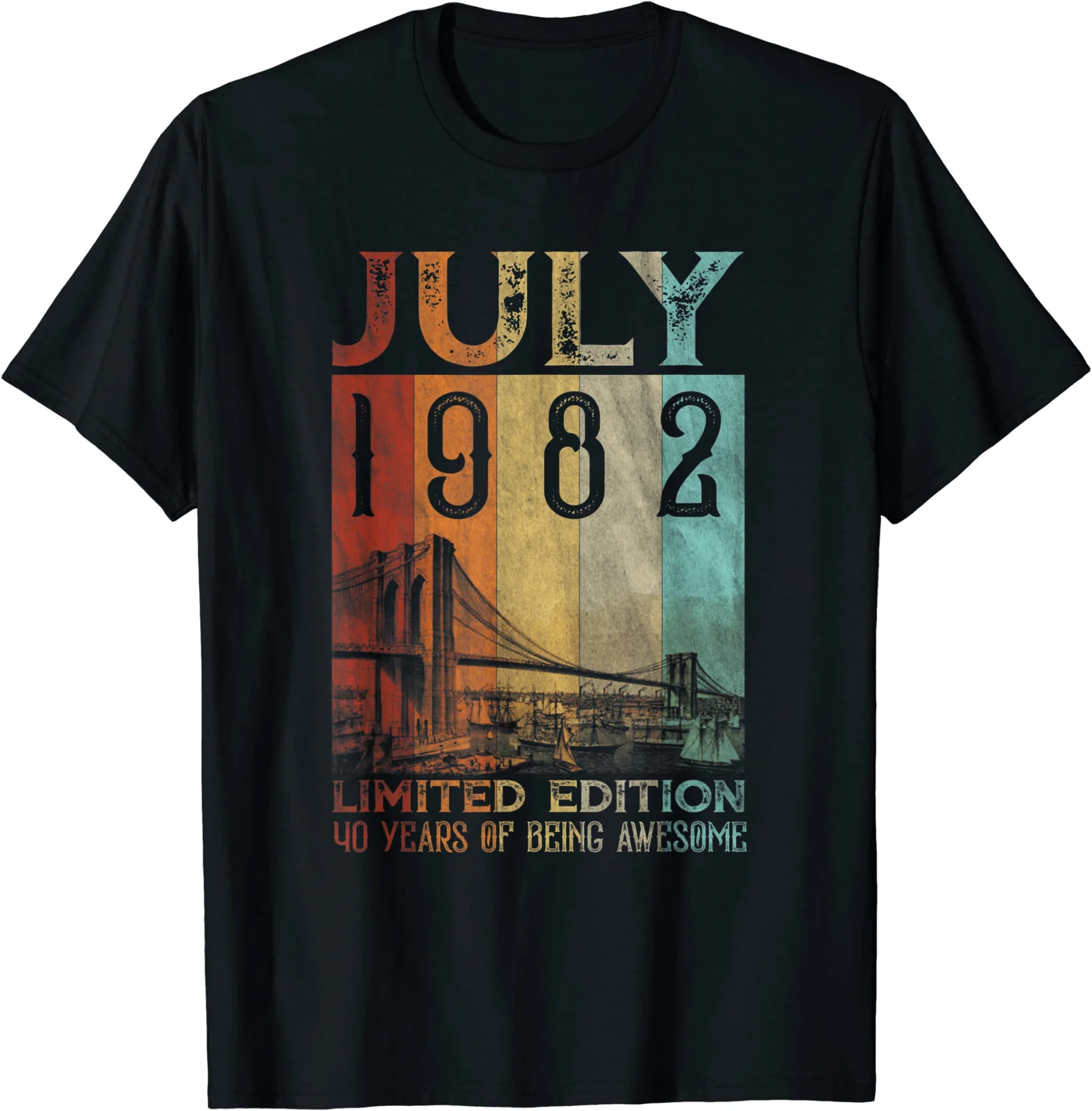 

Vintage 1982 40 Years Old Made In July 1982 40th Birthday T-Shirt