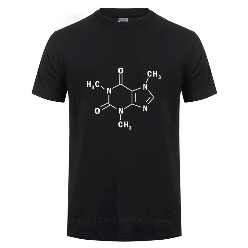 

The Sheldon Caffeine Molecular Formula Science Chemistry T-shirt Men Summer Short Sleeve Cotton T Shirt