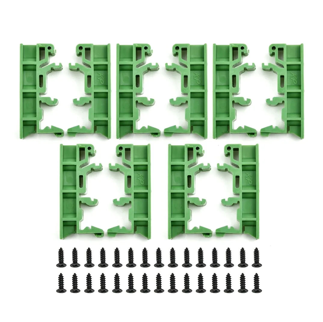 

5 Set DRG-01 PCB DIN 35 Rail Adapter Circuit Board Mounting Bracket Mount-Holder Screws 4.2x1x1.8cm For DIN 35 Mounting Rails