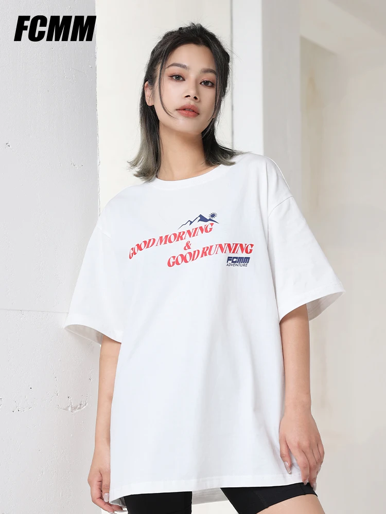 FCMM весна/лето модная брендовая футболка с короткими рукавами и принтом горного