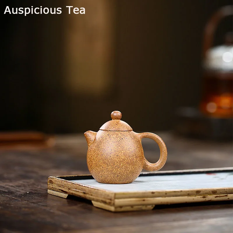 

Классический китайский чайник из исинской фиолетовой глины, 100 мл, чайник для заварки сырой руды, чайник для красоты, чайник Zisha Dragon Egg, чайный...