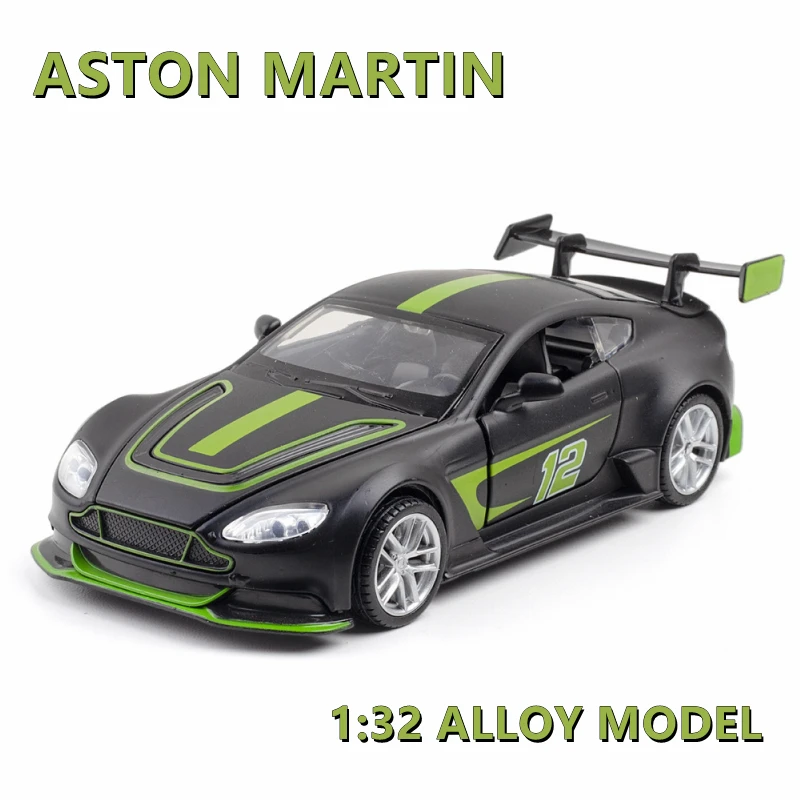 

1/32 Aston Martin Vantage GT3 Alloy Track Sports Car Model Diecasts Metal Simulation Toy Vehicle Car Model Sound Light Kids Gift
