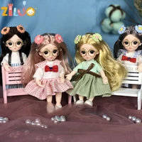 112 17cm bjd dolls student clothes suit for girls active 3d eyes play house doll toy children birthday gifts 2 3 4 years old up