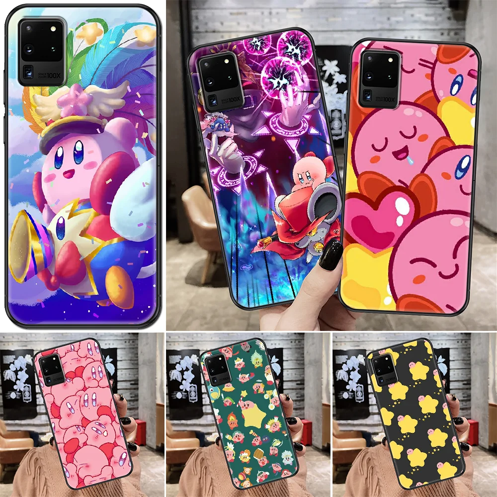 Kawaii Star Kirby Red Lucky Phone case For Samsung Galaxy Note 4 8 9 10 20 S8 S9 S10 S10E S20 Plus UITRA Ultra black trend