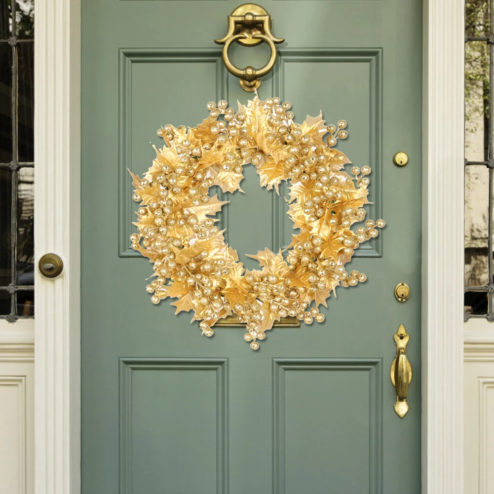 

Front Door Wreath Welcome Garland All Seasons Farmhouse Artificial Fake Flower Wreaths Home Wall Wedding Decor Round Floral