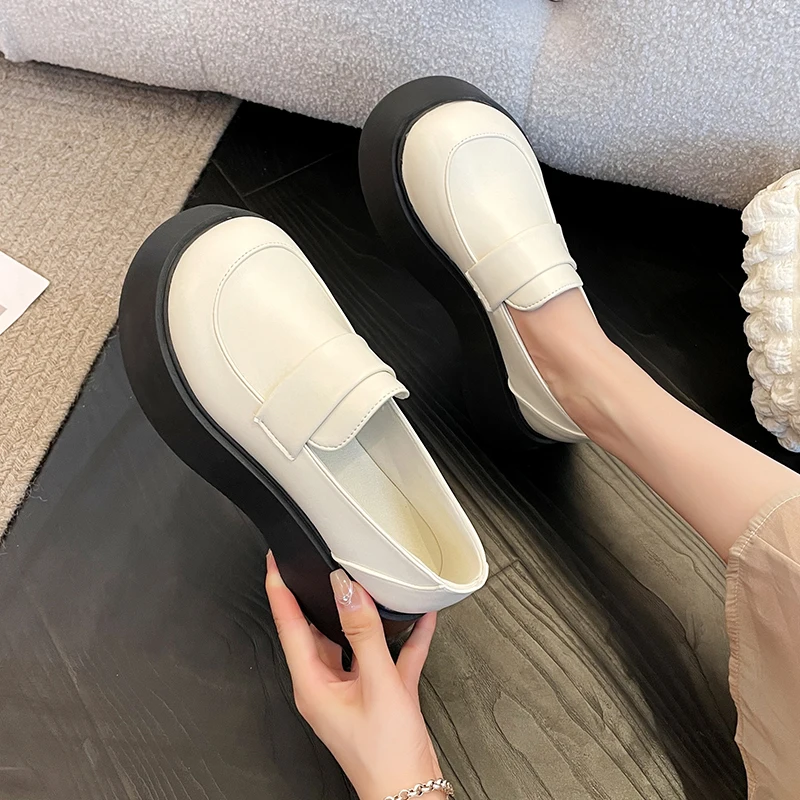 

Кроссовки женские на платформе, повседневные туфли-оксфорды, лоферы с мехом, круглый носок, универсальная обувь, осень