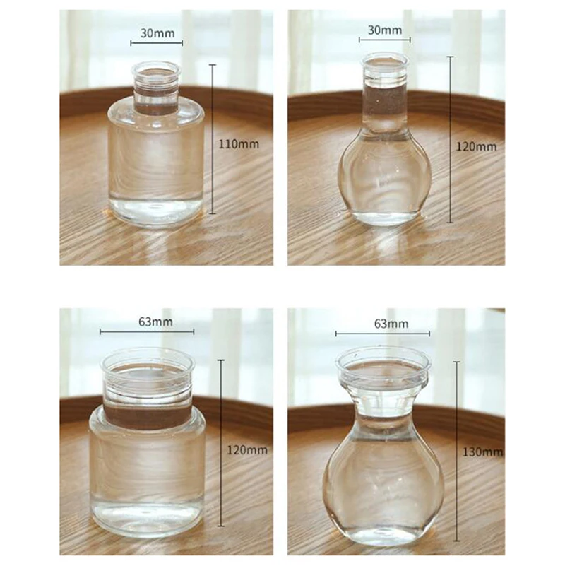 Clear Glass Hyacinth Vase Transparent Flower Plant Bottle Pot DIY Ornaments Home Living Room Garden Decoration Desk Decors images - 6