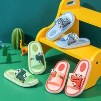 cartoon children slippers open toe indoor home slippers beach sandals for toddler kids anti slip flat heels boy girls shoes