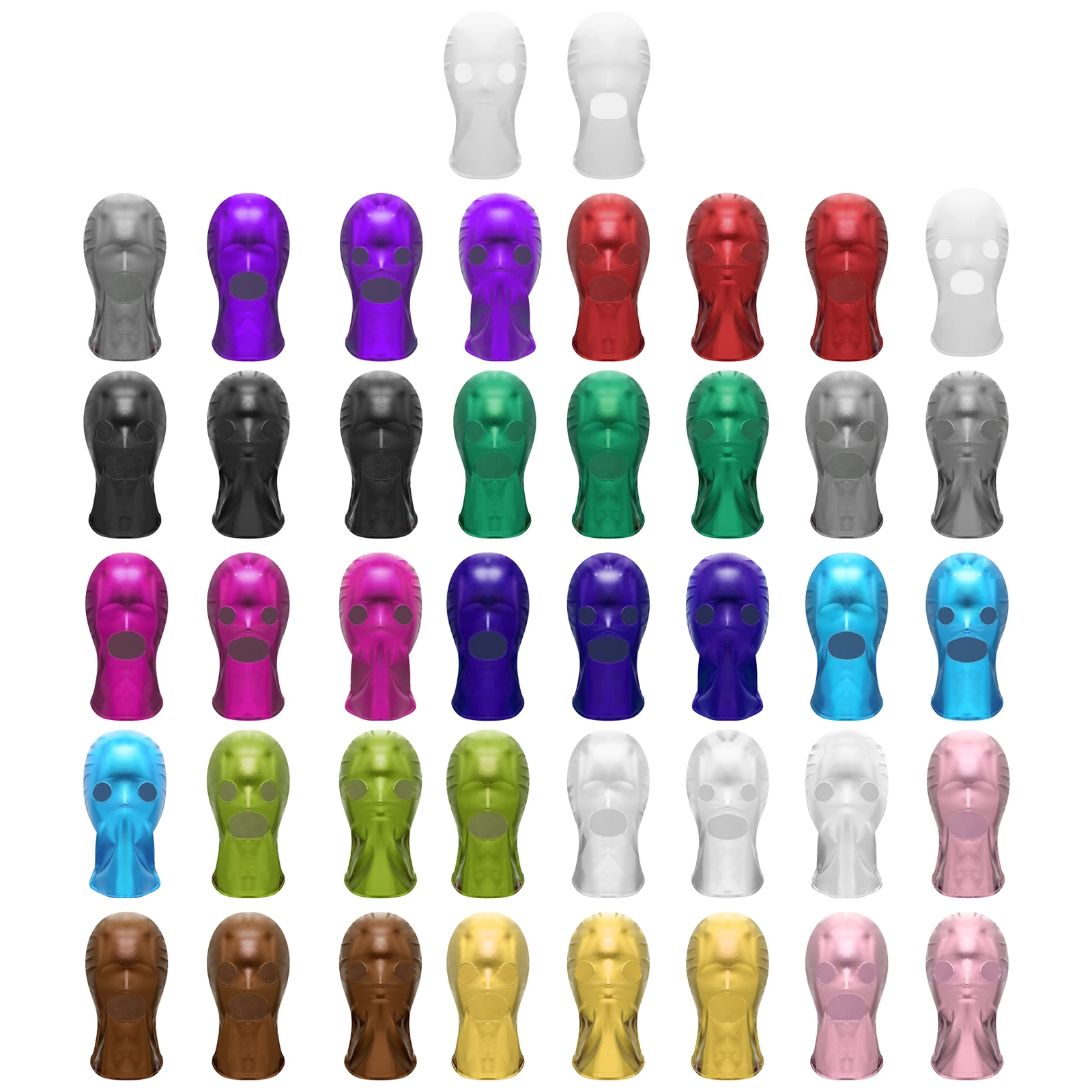 Латексная маска унисекс блестящая металлическая для ролевых игр с открытыми