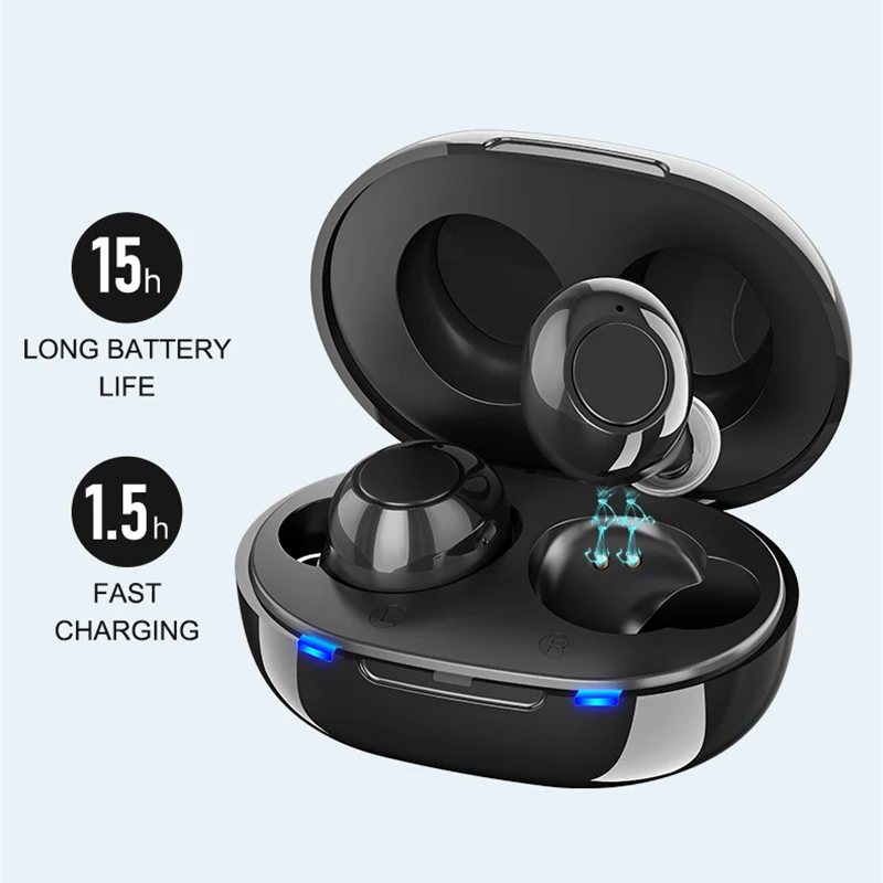 

Hearing Aid Rechargeable Intelligent Hearing Aids Adjustable Tone Sound Amplifier Low-Noise One Click Operation Hearing Device