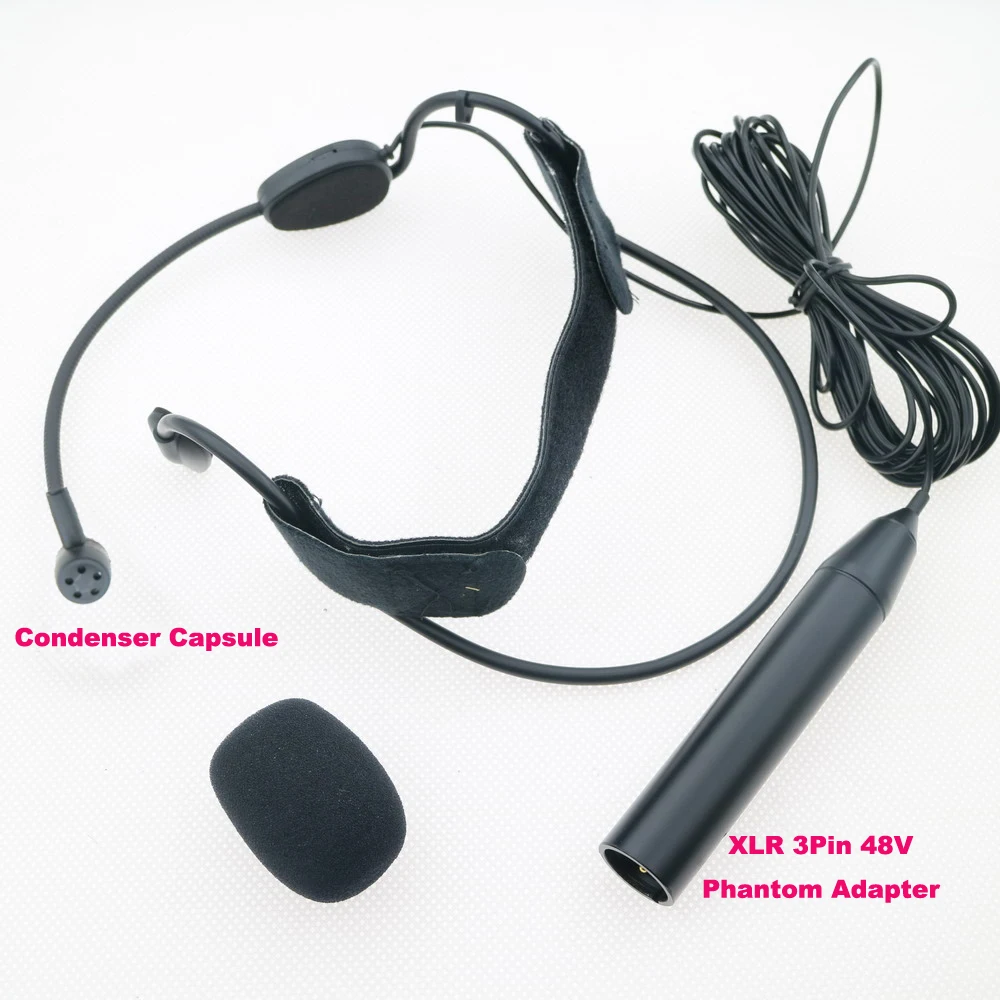 Профессиональный конденсаторный динамический микрофон-гарнитура ME3 с XLR 3-контактным разъемом, фантомным питанием, для микшера и усилителя, кабель 5 м (art.: 3920dc41be75a) - 3920dc41be75a
