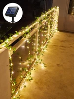 for fairy lights maple leaf outdoor solar garland waterproof led string light christmas decorations for home garden fence party
