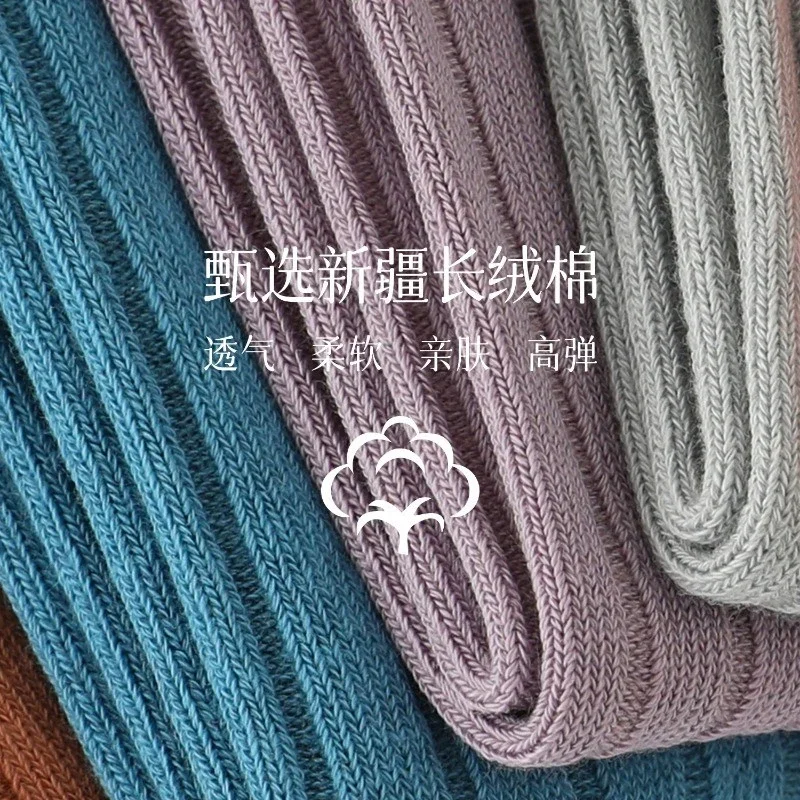 Фото 1 Pairs Simple Solid Knee High Socks for Infant Baby Girls Boys Warm Knitted Long Socks Suit for Children and Aduilt Stockings №4
