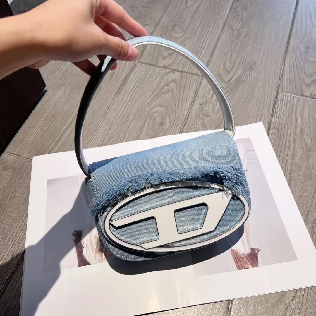 

2023 new style niche design jingle bag denim high-end all-match one-shoulder Messenger French bags