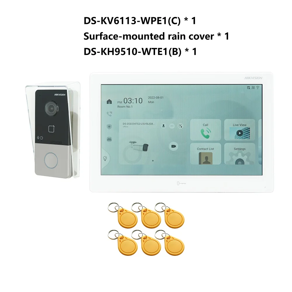 

Многоязычный видеодомофон HIKVISION DS-KV6113-WPE1(C) + DS-KH9510-WTE1(B)