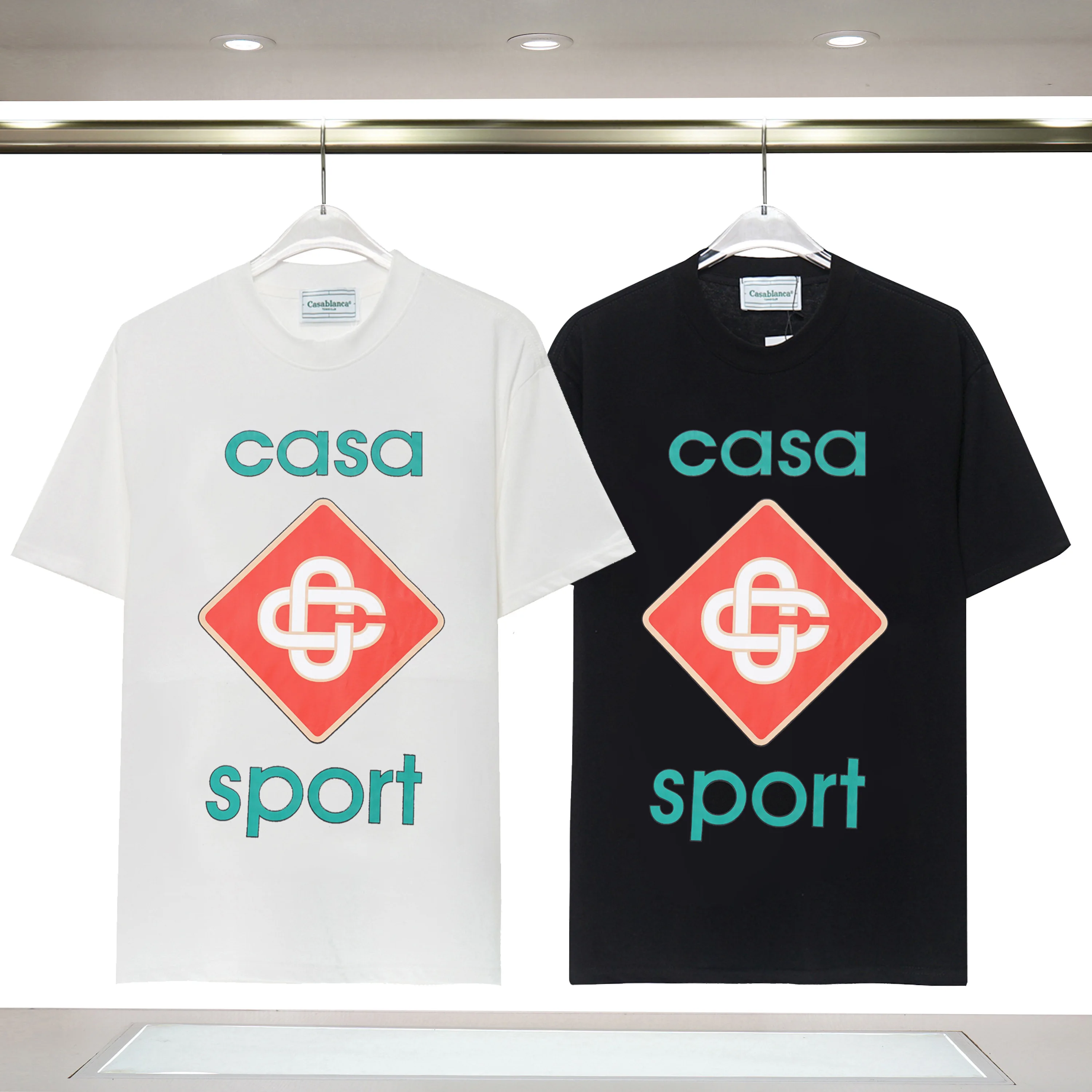 

Casablanca Spring/Summer 23 New Cotton Alphabet T-shirts for Men and Women men clothing
