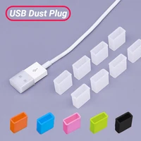 20pcs universal phone charging extension transfer data cable line usb male dust plug color silicone anti dust usb protectors
