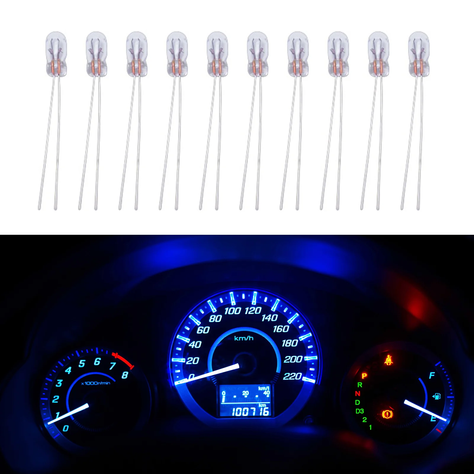 

10Pcs Car Dashboard Lights Car Instrument Lamp T3 Led Dash Light Bulbs 12 Volt LED Car Light Lamp Pilot Dash Bulbs High Quality