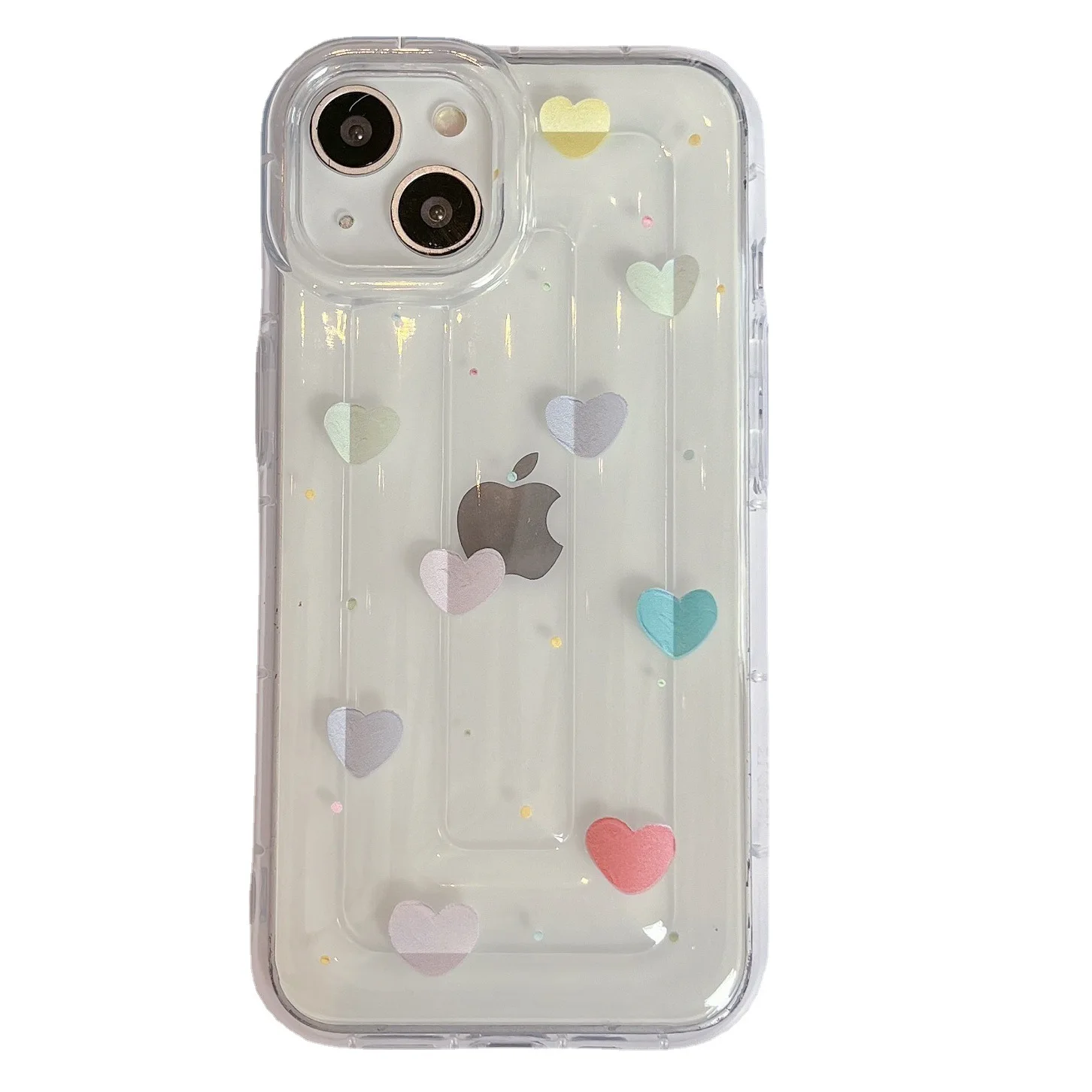 Shockproof Simple Cartoon Transparent Phone Case For IPhone 14 13 12 11 Pro Max Case Love Cute Art Sweet Girls Soft Cover