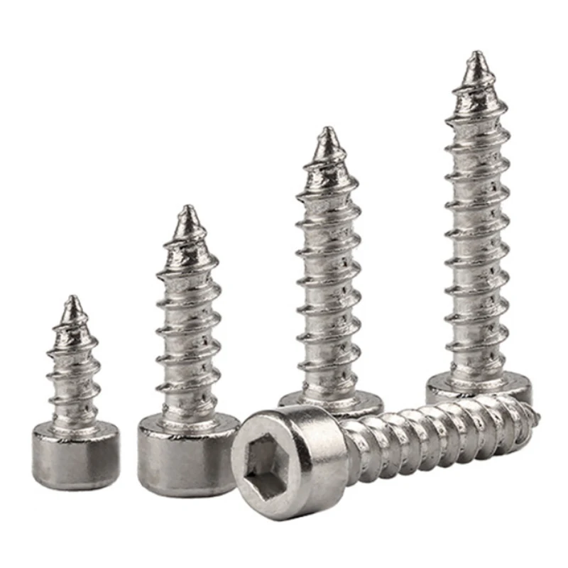 8.8 grade hexagon socket self-tapping screws high-strength carbon steel M2-M3.5 20Pcs | Строительство и ремонт