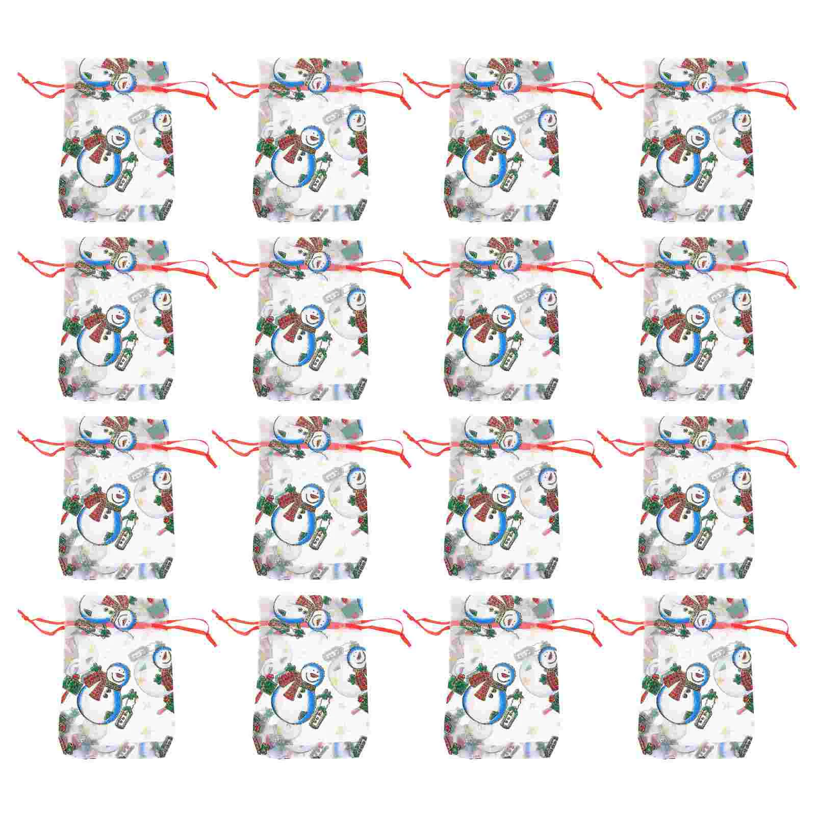 

Christmasgift Drawstring Candy Organza Pouch Treat Goodie Party Present Packing