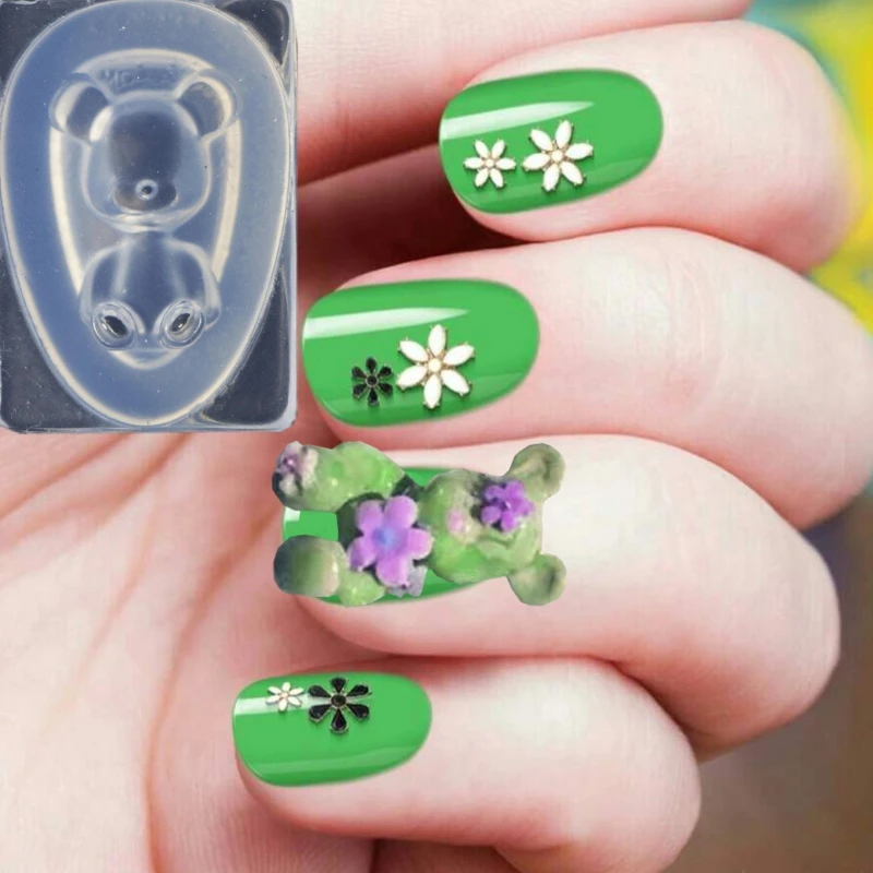 

3D Nail Art Decorations Epoxy Resin Mold Nail Ornaments Silicone Mould DIY Crafts Jewelry Casting Tool