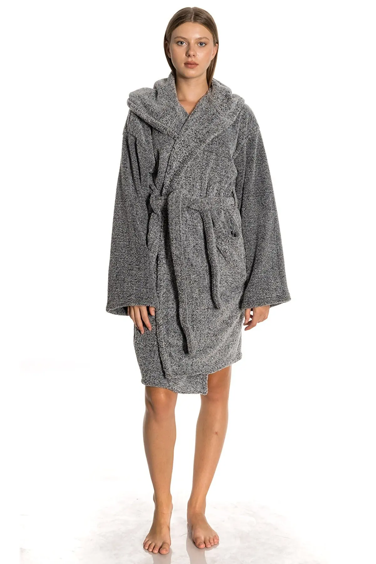 Халат с капюшоном унисекс очень мягкая плотная ткань Рипстоп хлопок новая