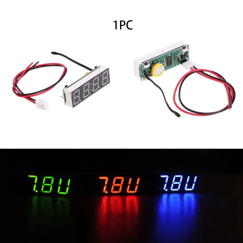 

Motorcycle Watch Mini Voltmeter Car Electric Clock Digital Timer Thermometer LED Display
