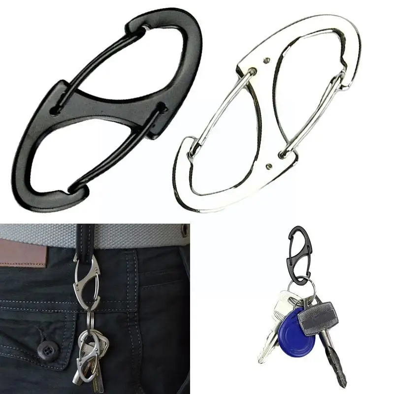 

S Type Backpack Clasps Climbing Carabiners Edc Keychain Hooks Gear Buckle Survival Camping Bottle Paracord Tactical S8u4