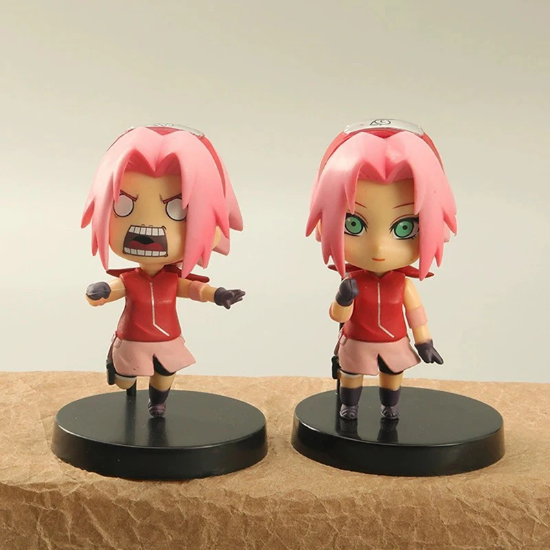 Q Version Kawaii Haruno Sakura Girl Model Pvc Action Figures Collectible Figurine Children Toys Gift